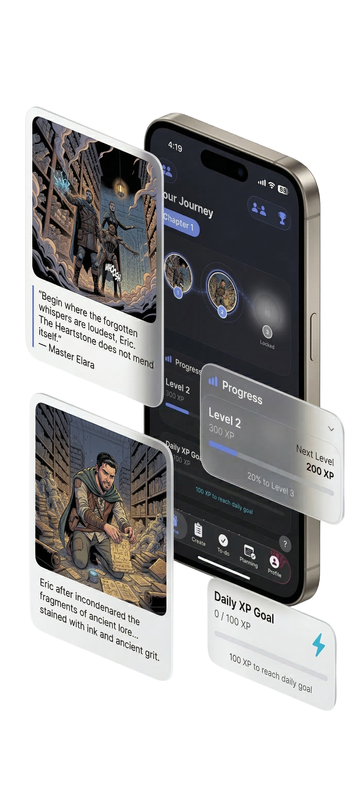 Personalized story journey with chapters